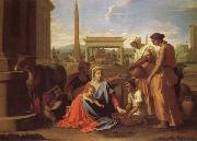 Nicolas Poussin Rest on the Flight into Egypt painting
